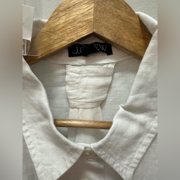 NWT! J.Crew Capitaine shirtdress in linen. Size Large #BY784. $128 - Picture 6 of 9